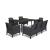 Set mobilier de grădină Leziter Venus III, 7 locuri, grafit, cu perne