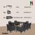 Set mobilier de grădină Leziter Venus III, 7 locuri, grafit, cu perne