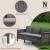 Set mobilier de grădină Leziter Venus III, 7 locuri, grafit, cu perne