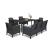 Set mobilier de grădină Leziter Venus III, 7 locuri, grafit, cu perne