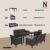 Set mobilier de grădină Leziter Venus III, 8 locuri, grafit
