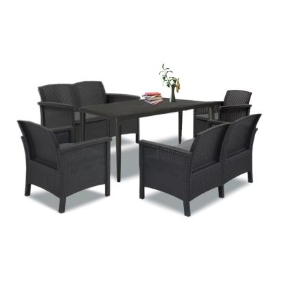 Set mobilier de grădină Leziter Venus III Big, 6 locuri, grafit