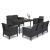 Set mobilier de grădină Leziter Venus III Large, 7 locuri, grafit