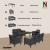 Set mobilier de grădină Leziter Venus III Large, 7 locuri, grafit
