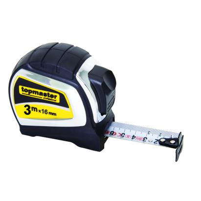 Ruleta Topmaster 3 m x 16 mm cu 2 fete, banda nailon si autostop