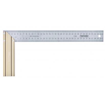 Echer de dulgherie 300 mm Topmaster, inox, pentru masurare la 45° si 90°