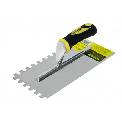 Gletieră cu dinți 10x10 mm, inox, mâner plastic, 280x130 mm Topmaster