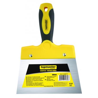 Șpaclu inox 160 mm cu mâner plastic ergonomic Topmaster Pro