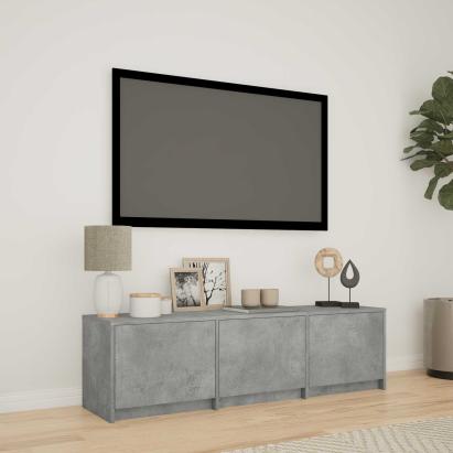 Mobilier TV cu LED Gri Beton 140 x 34 x 40 cm Lemn prelucrat GartenMobel Dekor