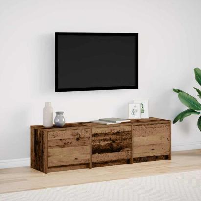 Mobilier TV cu LED Lemn vechi 140 x 34 x 40 cm Lemn prelucrat GartenMobel Dekor