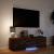 Mobilier TV cu LED Stejar maro 140 x 34 x 40 cm Lemn prelucrat GartenMobel Dekor