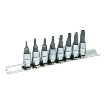 Set 8 biti Torx 1/4 Topmaster Pro din otel crom-vanadiu