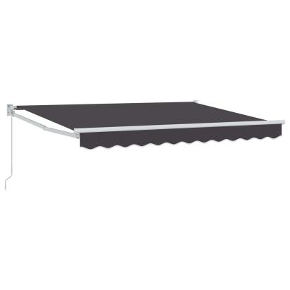 Copertină retractabilă manuală Antracit 3,5 x 2 m GartenMobel Dekor