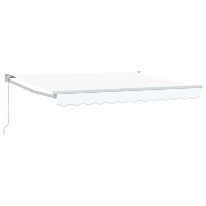 Copertină retractabilă manuală Alb 3,5 x 2 m GartenMobel Dekor