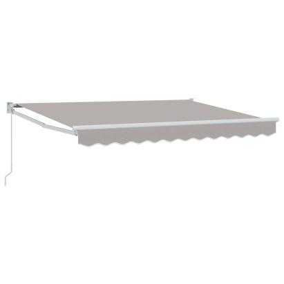 Copertină retractabilă manuală Gri deschis 3,5 x 2 m GartenMobel Dekor