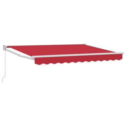Copertină retractabilă manuală Roșu 3,5 x 2 m GartenMobel Dekor