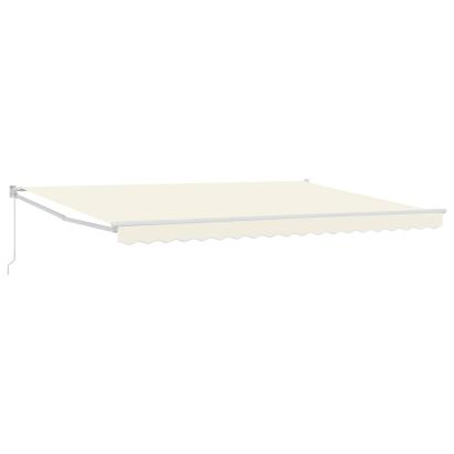 Copertină retractabilă manuală Crem 4 x 2 m GartenMobel Dekor
