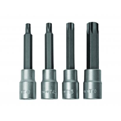 Set 4 biti torx act.1/2" T40-T70 100mm CR-V TMP