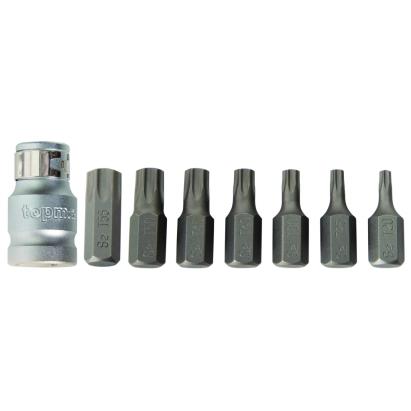 Set biti Torx T20-T55, 8 piese, otel S2, cu adaptor Top Master Pro