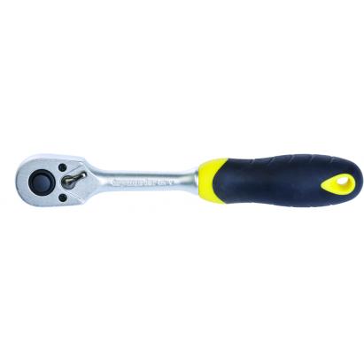 Cheie cu clichet 1/4, 145 mm, 48 dinti, maner ergonomic Topmaster