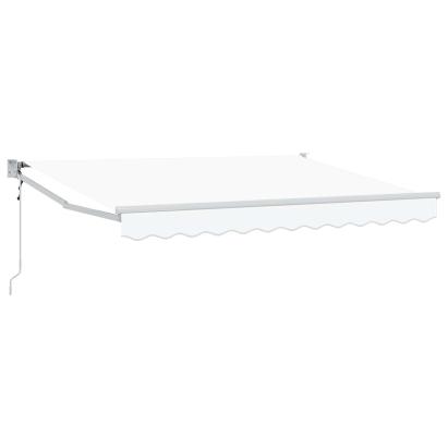 Marchiză retractabilă electrică albă 2,5 x 2 m, montaj perete