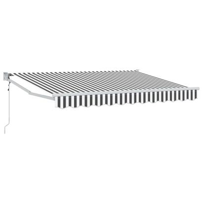 Marchiză retractabilă electrică 3 x 2 m, antracit-alb, cu telecomandă