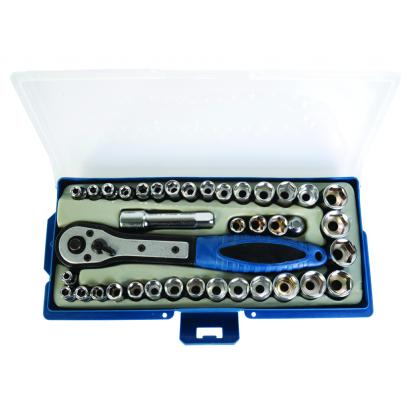Set tubulare Basic 39 piese 1/4, 4-15 mm, din oțel rezistent