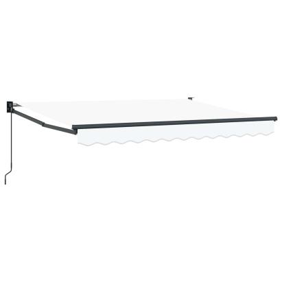 Copertină retractabilă manuală Alb 3 x 2 m GartenMobel Dekor