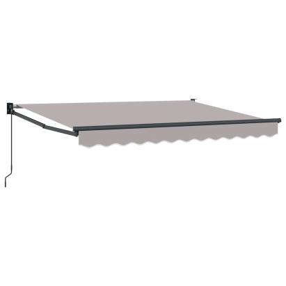 Copertină retractabilă manuală Gri deschis 3,5 x 2 m GartenMobel Dekor