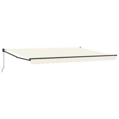Copertină retractabilă manuală Crem 4 x 2 m GartenMobel Dekor