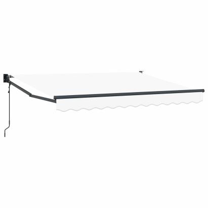Marchiză electrică retractabilă albă 2,5 x 2 m, cu telecomandă