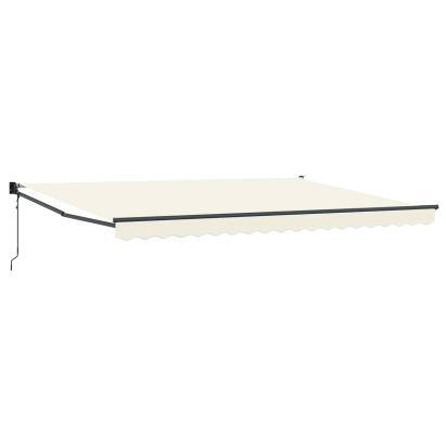 Marchiză electrică retractabilă crem 4 x 2 m pentru terasă