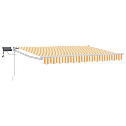 Marchiză retractabilă manuală cu led-uri 2,5 x 2 m GartenMobel Dekor