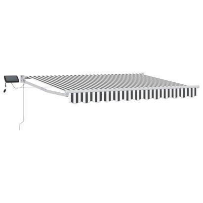 Marchiză retractabilă manuală cu led-uri 2,5 x 2 m GartenMobel Dekor
