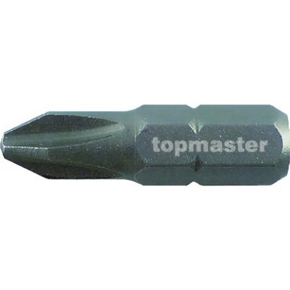 Set 2 biti PH1 Topmaster Pro din otel SVCM, 25 mm, pentru suruburi Phillips