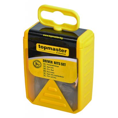 Set 10 biti surubelnita PH2 x 50 mm din otel S2 magnetic Topmaster