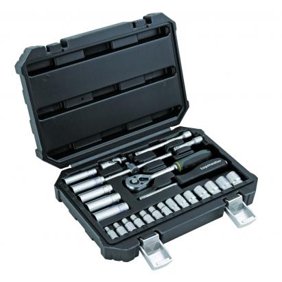 Trusă tubulare 1/4 Topmaster, 25 piese, 4-14 mm, CrV, cu valiză