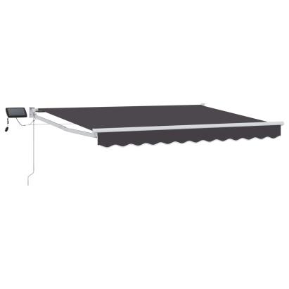 Marchiză retractabilă manuală cu led-uri 3 x 2,5 m GartenMobel Dekor