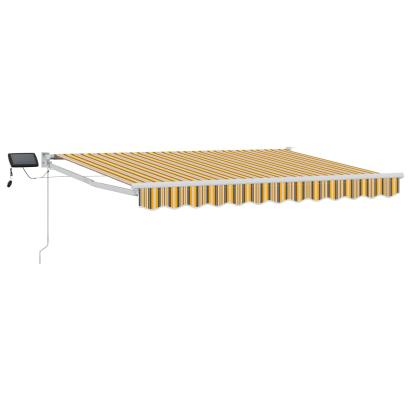 Marchiză retractabilă manuală cu led-uri 3 x 2,5 m GartenMobel Dekor