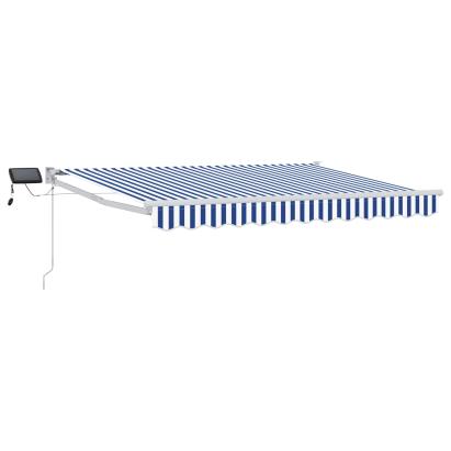 Marchiză retractabilă manuală cu led-uri 3,5 x 2,5 m GartenMobel Dekor