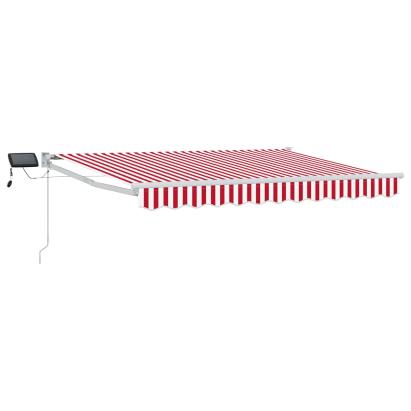 Marchiză retractabilă manuală cu led-uri 3,5 x 2,5 m GartenMobel Dekor