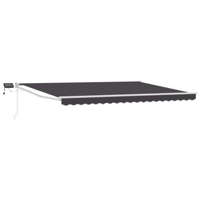 Marchiză retractabilă manuală cu led-uri 4 × 3 m GartenMobel Dekor