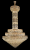 Candelabru din Cristal GRAND, 87xE14, D138 cm, Auriu, Înălțime Reglabilă
