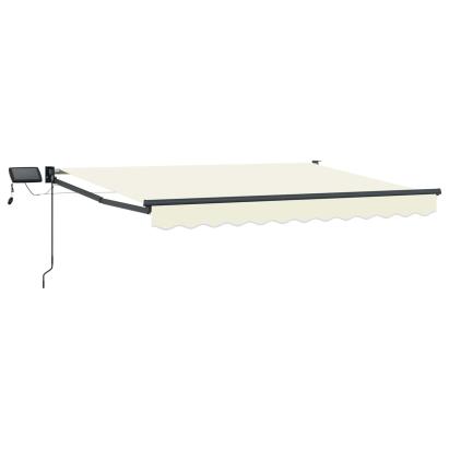 Marchiză retractabilă manuală cu led-uri 2,5 x 2 m GartenMobel Dekor
