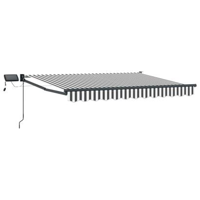 Marchiză retractabilă manuală cu led-uri 2,5 x 2 m GartenMobel Dekor