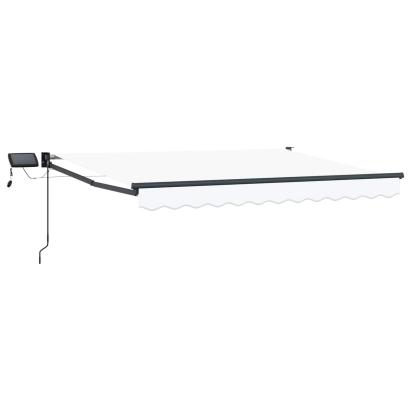 Marchiză retractabilă manuală cu led-uri 3,5 x 2 m GartenMobel Dekor