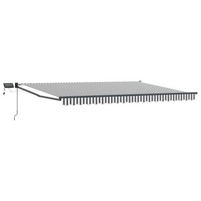 Marchiză retractabilă manuală cu led-uri 4 x 2 m GartenMobel Dekor