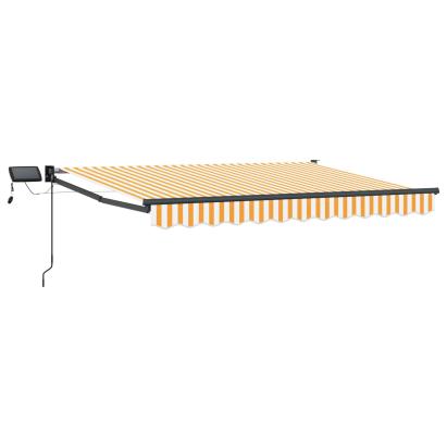 Marchiză retractabilă manuală cu led-uri 3 x 2,5 m GartenMobel Dekor