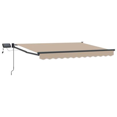 Marchiză retractabilă manuală cu led-uri 3 x 2,5 m GartenMobel Dekor