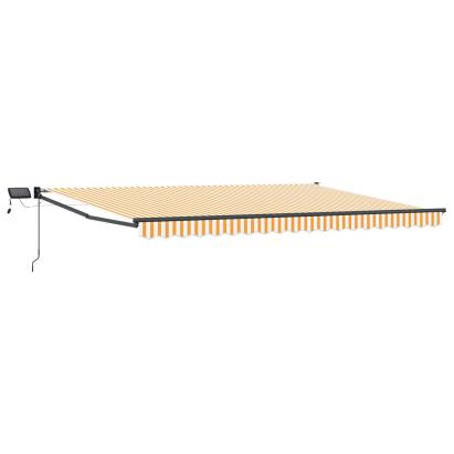 Marchiză retractabilă manuală cu led-uri 4 × 3 m GartenMobel Dekor